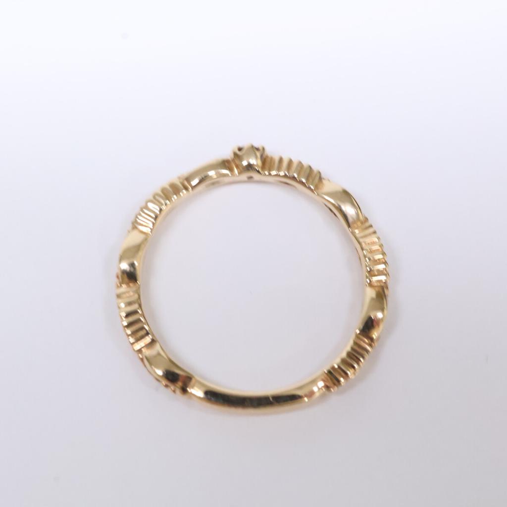 NOJESS [Excellent condition] K10 0.01 1P Diamond and K10 0.03 5P Diamond Pinky Rings, 2 pieces in total Ring ring Yellow GoldUsed