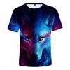 Ice and Fire Wolf 3d Print Tshirt Boys Girls Space Galaxy T Shirt Fashion Harajuku Men Women T-shirt Tee Men Clothing