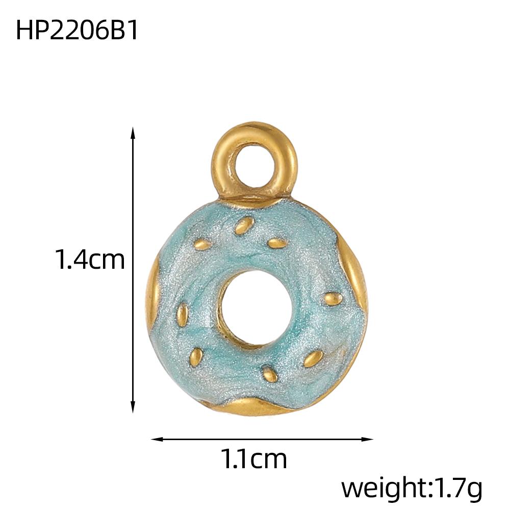 CARLIDANA Personalized Flower Stainless Steel Rabbit Pendant Strawberry Gold Plated Charm ice cream Enamel DIY Accessories