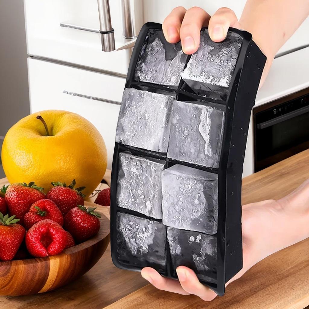 Food Grade Silicone Ice Cube Tray, Reusable Ice Mold with Lid, Easy Release for Whiskey, Cocktails, Skull, Sphere, Square