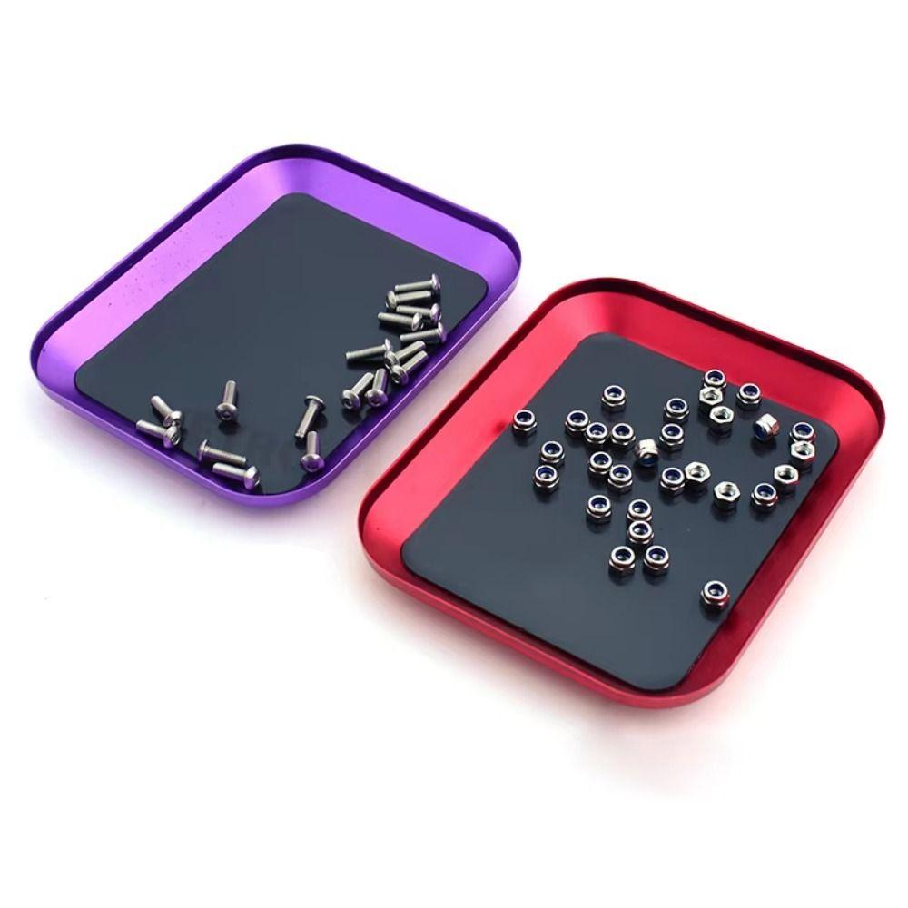 2PCS Multipurpose Magnetic Screw Tray Plate Aluminum Zinc Zinc Alloy Screws Disk Storage Plate  Automotive