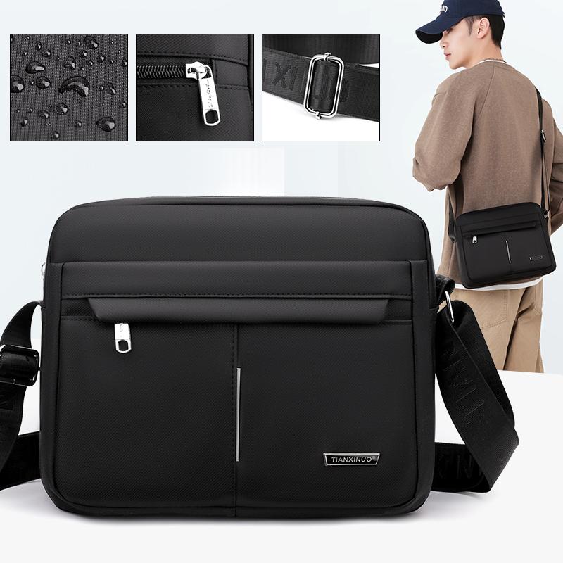 Business Men's Shoulder Bag Large Capacity Office Bag Large Capacity Multi-Layer Messenger Bag