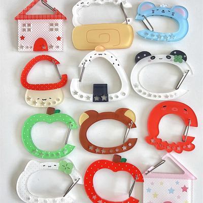 Niedlicher Vintage INS Stil Karabiner mit Kawaii Illustration Karabiner-Zubehör für Rucksack und Schlüsselanhänger-Dekoration
