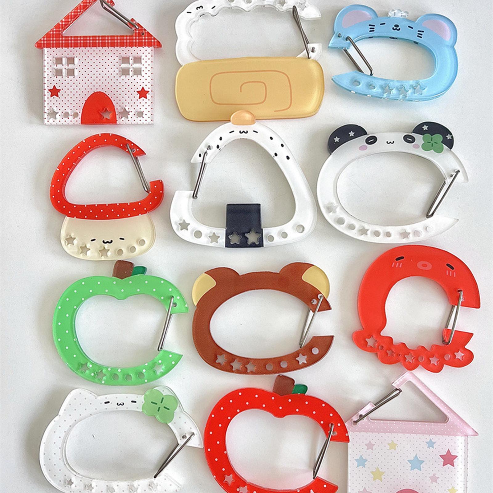 

Kawaii Illustration Keychain Bag Charms Acrylic Pendant Decoration Carabiner Accessory for Backpack and Handbook Gifts 8