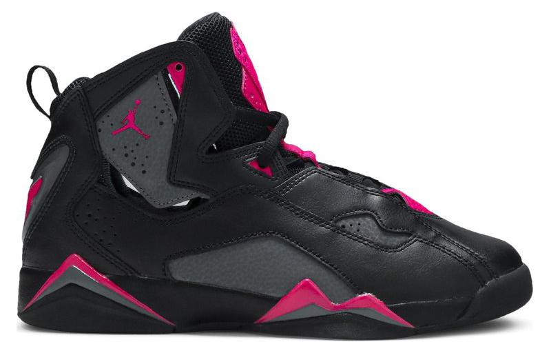 Jordan True Flight Black Dark Grey Deadly Pink GS 342774-009