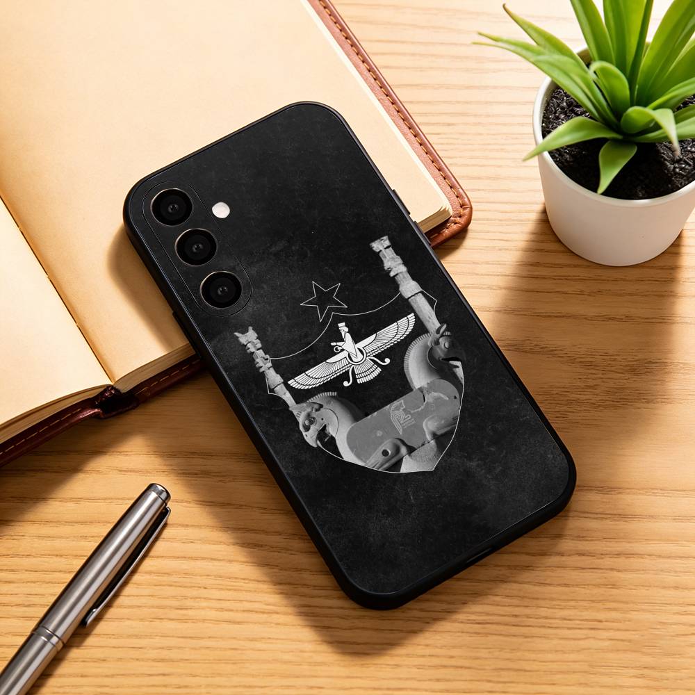 Assyrian Faravahar Flag  Phone Case For Samsung Galaxy A73,A72,A71,A70,A53,A52,A51,Soft Silicone Black Cover