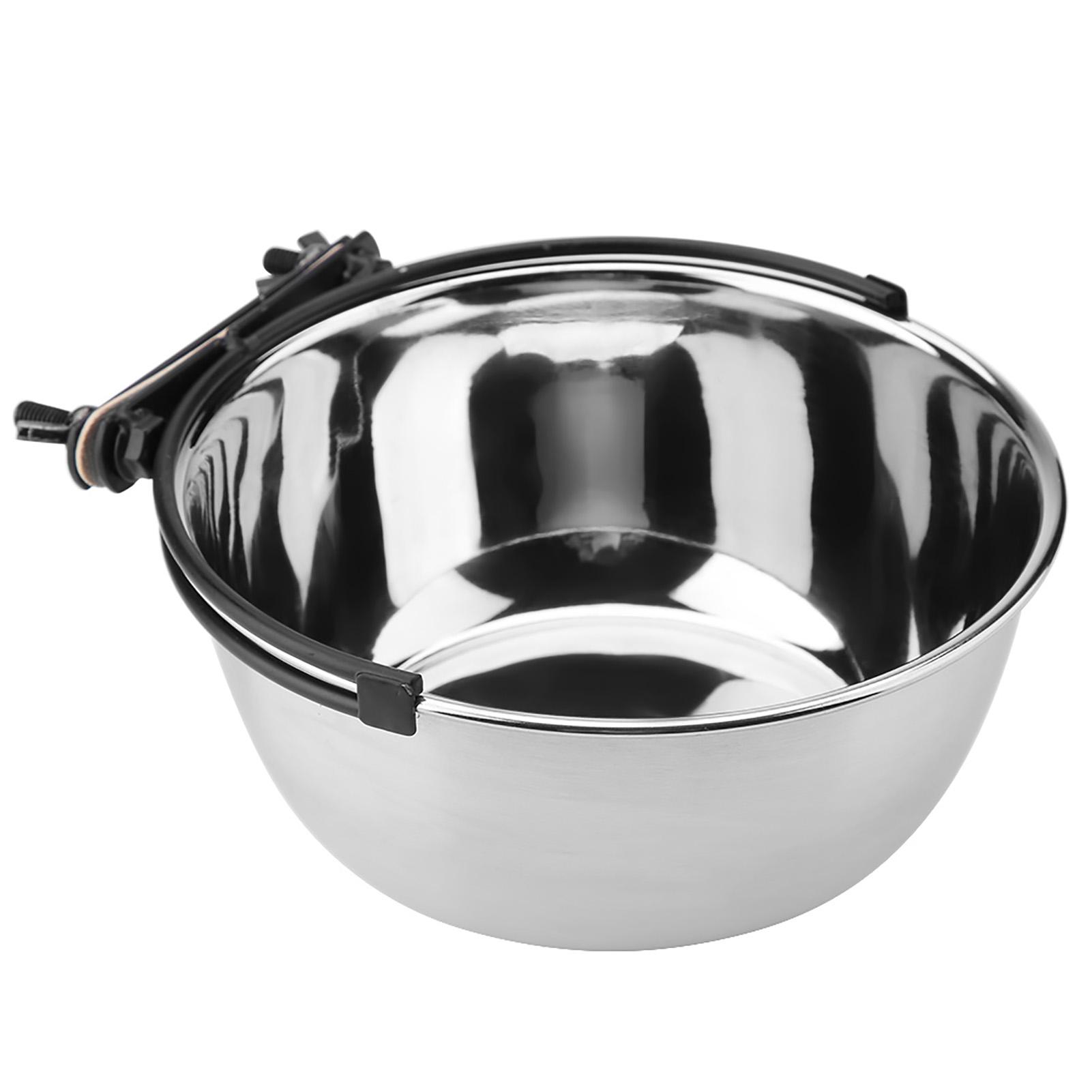 

Stainless Steel Hanging Food Water Bowl Feeder for Cat Pet Dog Puppy Crate Cage (L)
