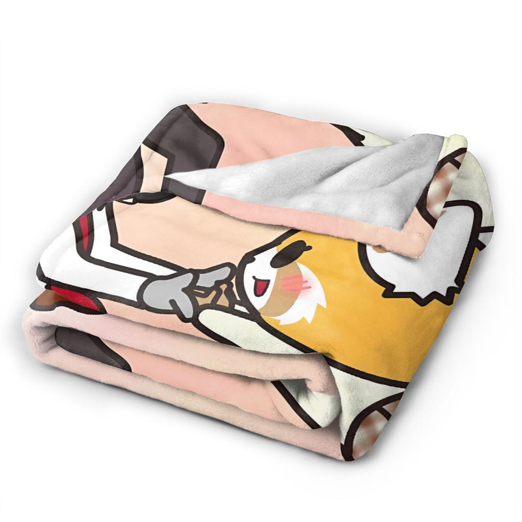 Aggretsuko Plush Blanket Child  Flannel Bedding Throws For Living Room Super Soft Custom Quality Bedspread Gift Idea