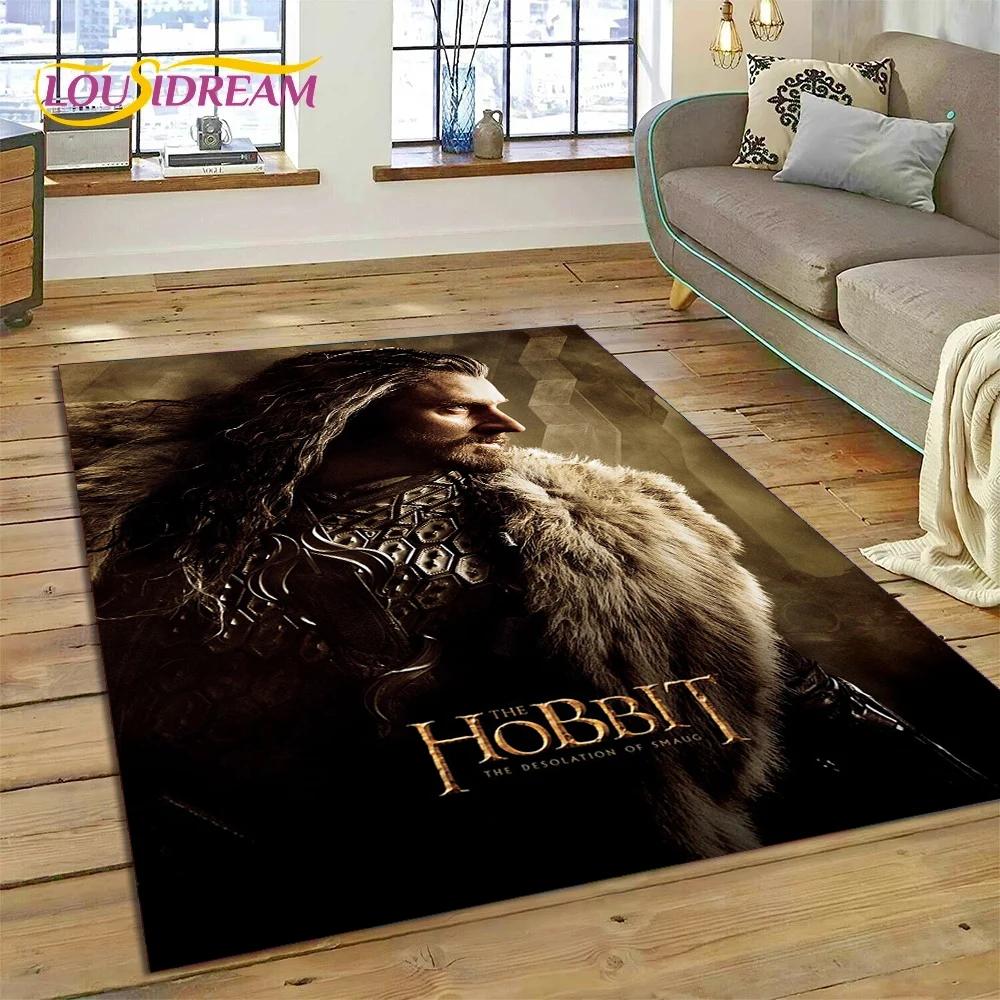 3D L-Lord of The Rings H-Hobbit Movie HD Rug Carpet for Living Room Bedroom Home Decor,Non-slip Decoration for Sofa Doormat Gift