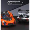 1/24 Scale Mclaren Senna Supercar Alloy Car Model, Simulated Sound and Light Racing, Children's Toy Car Ornaments for Boys Holiday Gifts