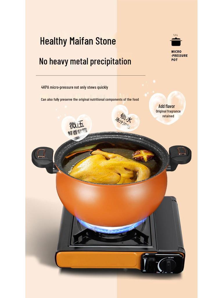 Chubby Multi-functional Non-stick Pressure Cooker for Gas & Induction Cooktops