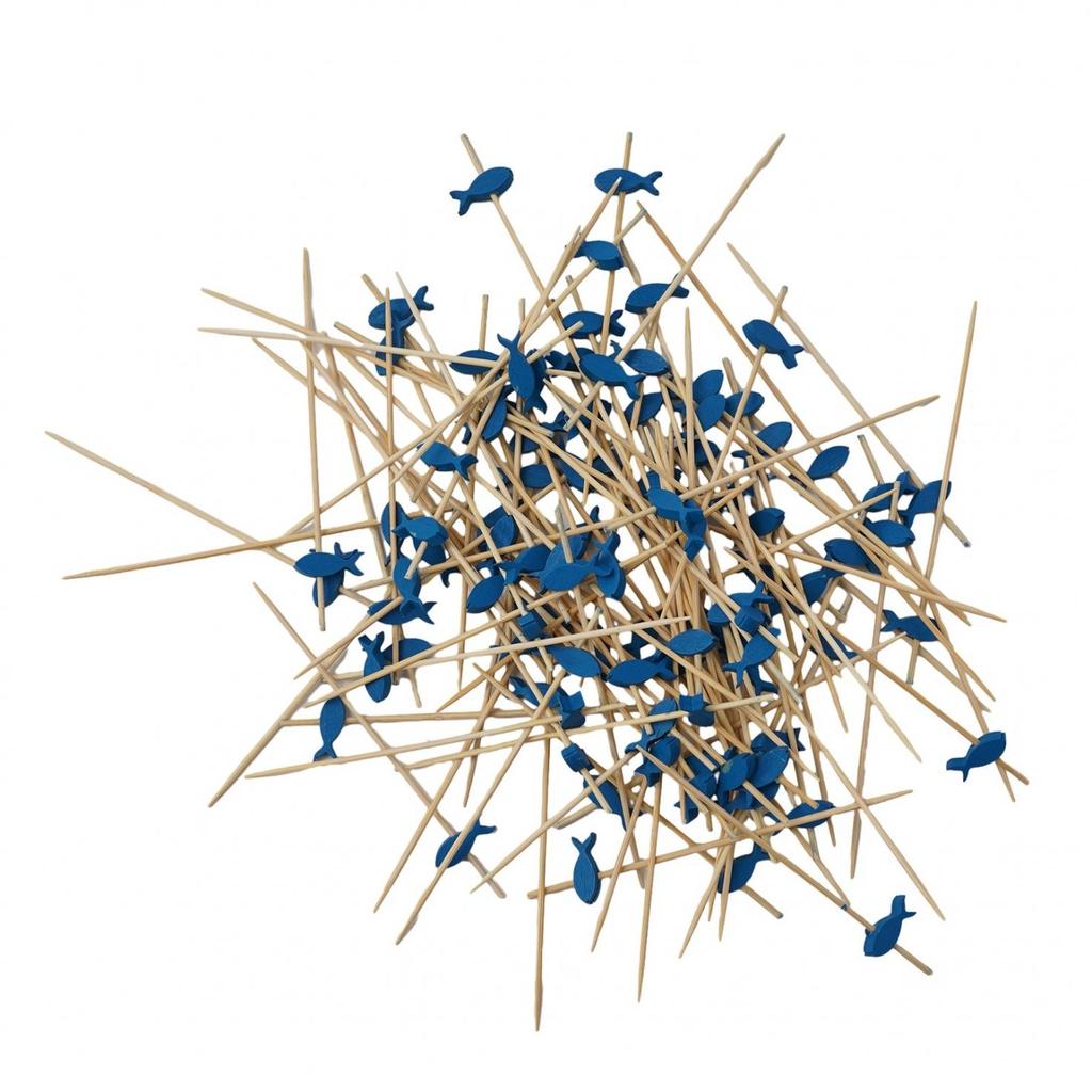 Colorful Blue Fish Cocktail Picks Pack Of 100 Perfect For Celebrations