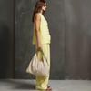 2026 Womens Linen Blend Sleeveless Vest Wide Leg Pants Set Casual Outfit In Solid Colors