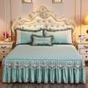 Kesha European Bedspread Cover Single-piece Bed Skirt Three-piece Set Padded Thickened Simmons Protective Cover 1.5m 1.8m Dream Field