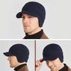 Outdoor Ear Protector Cap Thick Bicycle Knitted Cap Thickened Hat Men Tongue Scarf Windproof Baseball Knitted Cap Bomber Hats