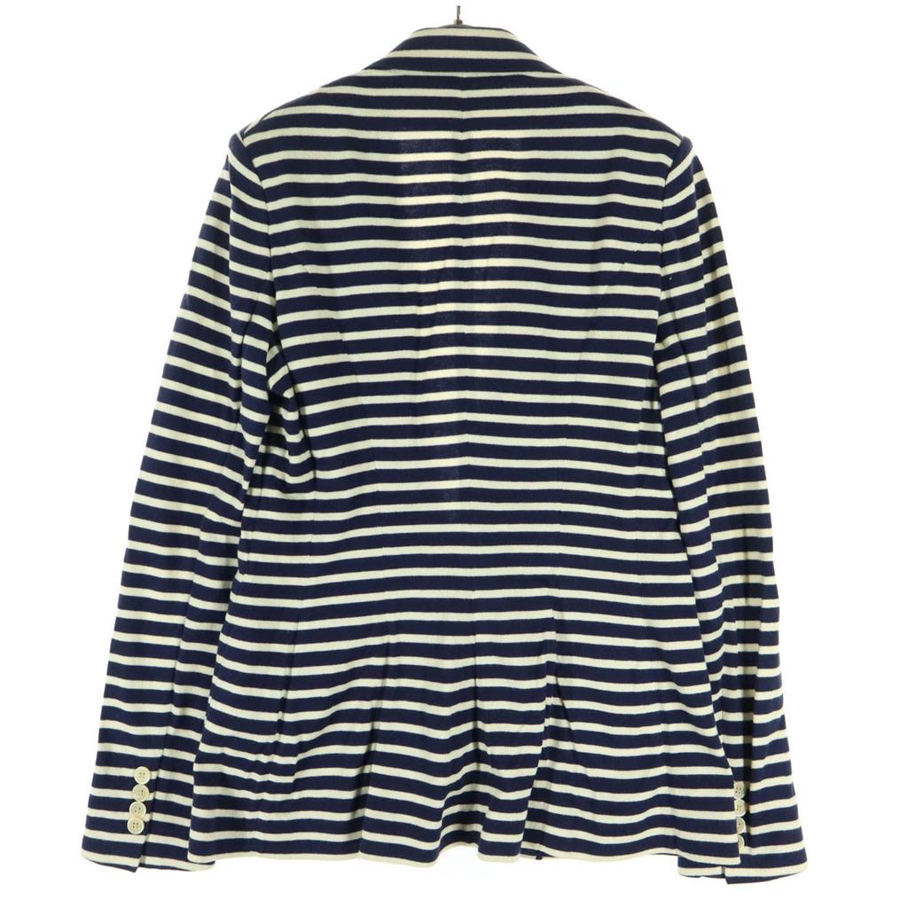 RALPH LAUREN Border Pattern Long sleeve tailored jacket S Navy Women Used