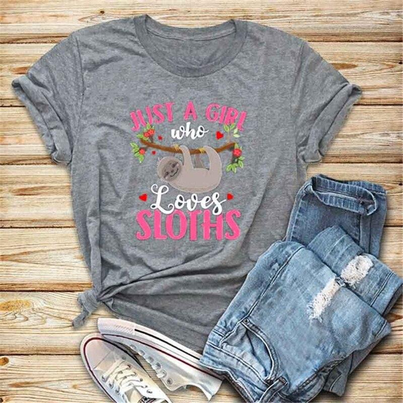 Mujer Camiseta Chica Ama Perezosos Cartoon Tops Kawaii Lindo Gráfico  Femenino Camiseta Etética Streetwear Harajuku Camisas Adolescentes comprar  a buen precio — entrega gratuita, reseñas reales con fotos — Joom