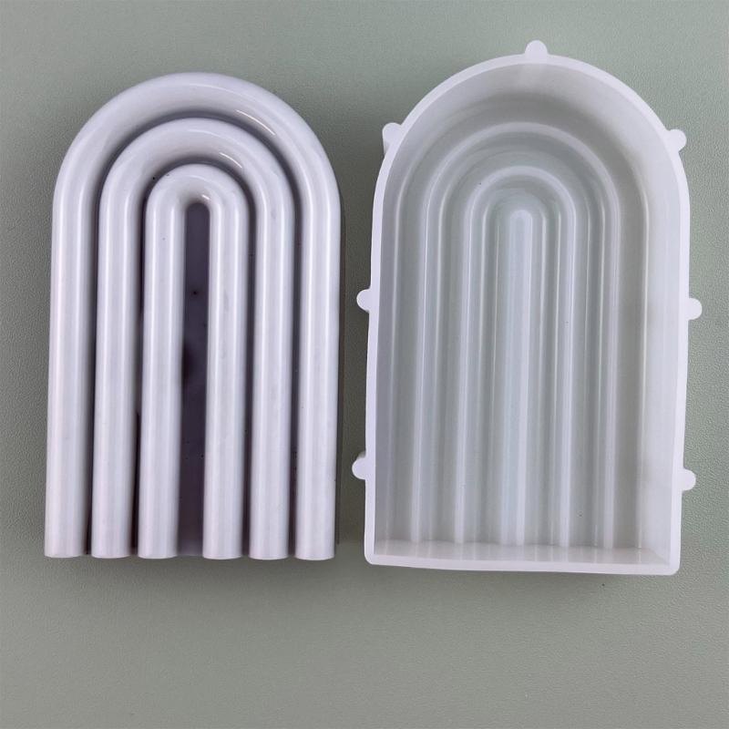 Arch Shaped Silicone Mold Handmade Scented Candle Table Ornament Mould Non-stick