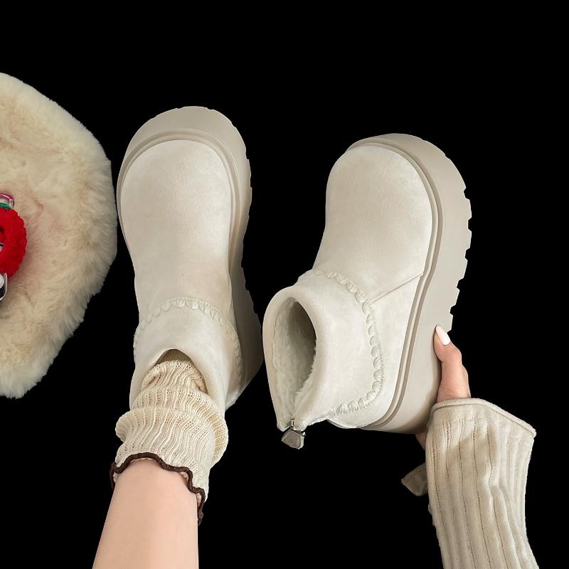 Women Snow Boots Winter Plush Warm Cotton Shoes Outdoor Non Slip Height Increase Platform Boot Winter Boots Botas Invierno Mujer