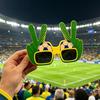 Fodboldtema Solbriller Letvægts Fodboldbegivenheder Briller Sjov Fredstegn Stadion Solbriller til Mænd