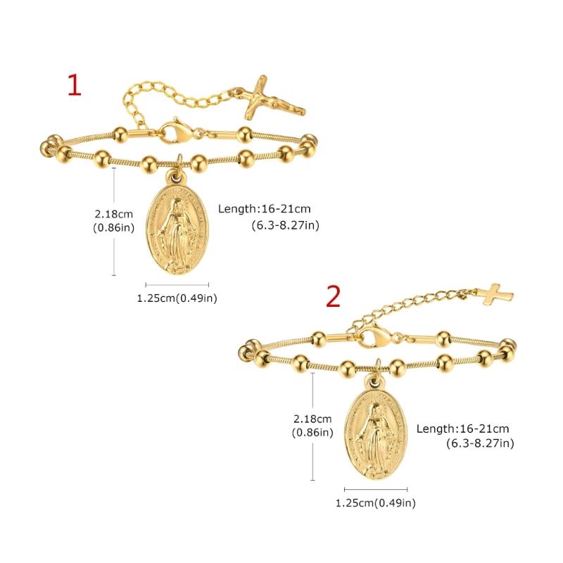 Stylish Rosary Beaded Bracelet Vintage Charm Bracelet Suitable for Women Featuring Vintage Minimalist Snake Chain