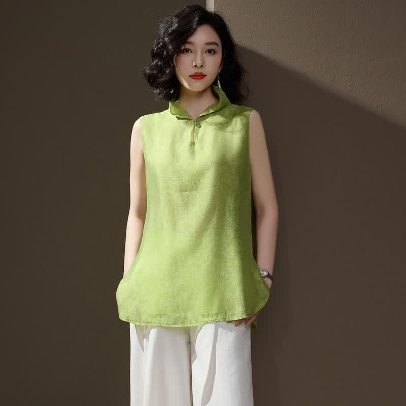 Women s New Chinese Style Sleeveless Blouse M