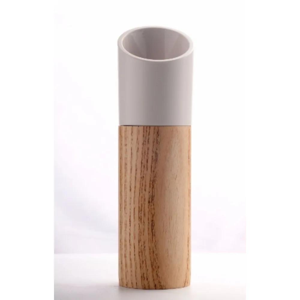 Pentru set de râșniță de sare și piper, echipat cu sticle înalte de sare și piper alb-negru cu rugozitate reglabilă