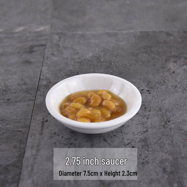 Pure White Ceramic Seasoning Dish for Soy Sauce and Vinegar - Ideal for Creative Hotel or Restaurant Use