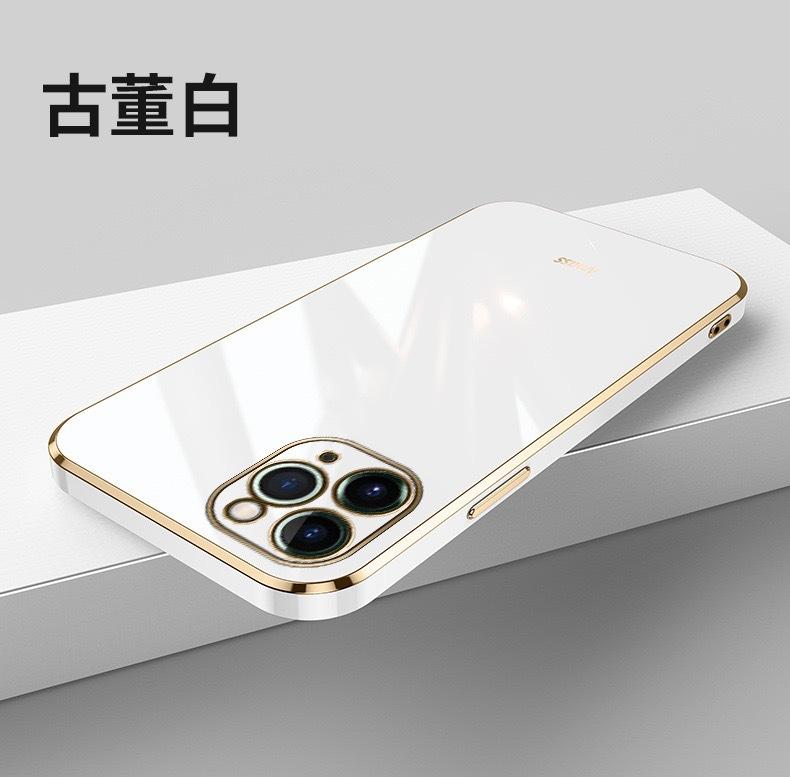 Applicable to ipnoe14promax mobile phone case electroplating straight edge soft case Apple iphone14 lens all-inclusive anti-drop