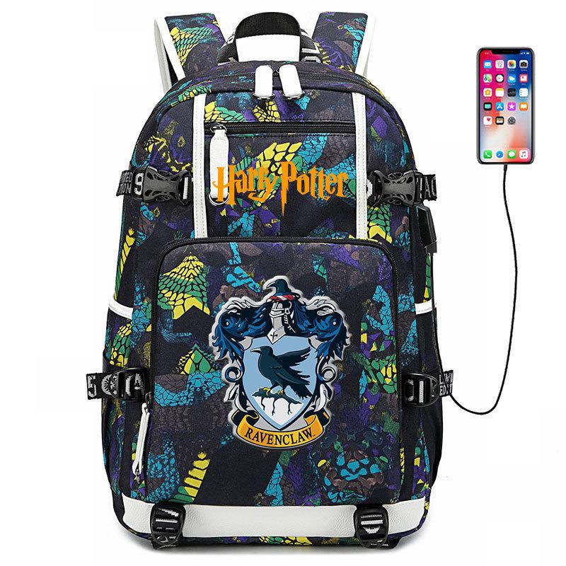 Magic School Usb Student School Bag Harry Potter Backpack Men'S And Women'S Casual Travel Bag
