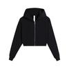 Autumn and winter short zipper hooded sweater women's loose casual sports jacket versatile trendy top
