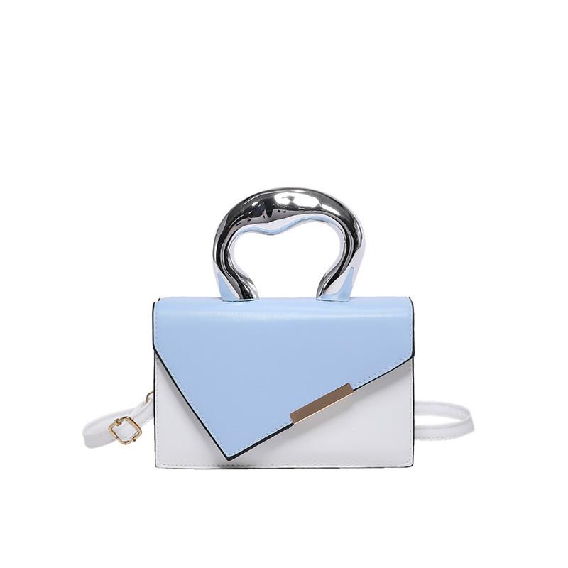Stylish Minimalist French Chic Small Crossbody Bag In Elegant Black White Pink Blue