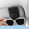 Sunglass Holder For Car Sun Visor, Magnetic Leather Vehicle Eyeglass Hanger Clip, Automotive Interior Glasses Card Organizer