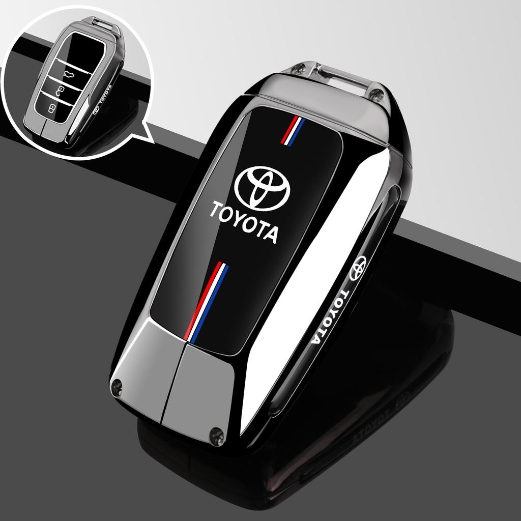 For Toyota Prius Camry Corolla CHR C-HR RAV4 Land Cruiser Keychain Auto Accessories Car Smart Key Case Cover Protector Shell Fob