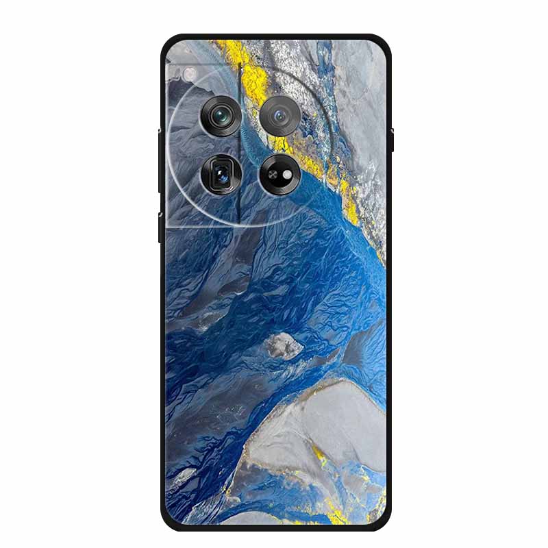 Marble Shell For OnePlus Ace 3 3 Pro Case Luxury Protector Soft Silicone Phone Cover for OnePlus 12R 12 R Colourful Black Fundas