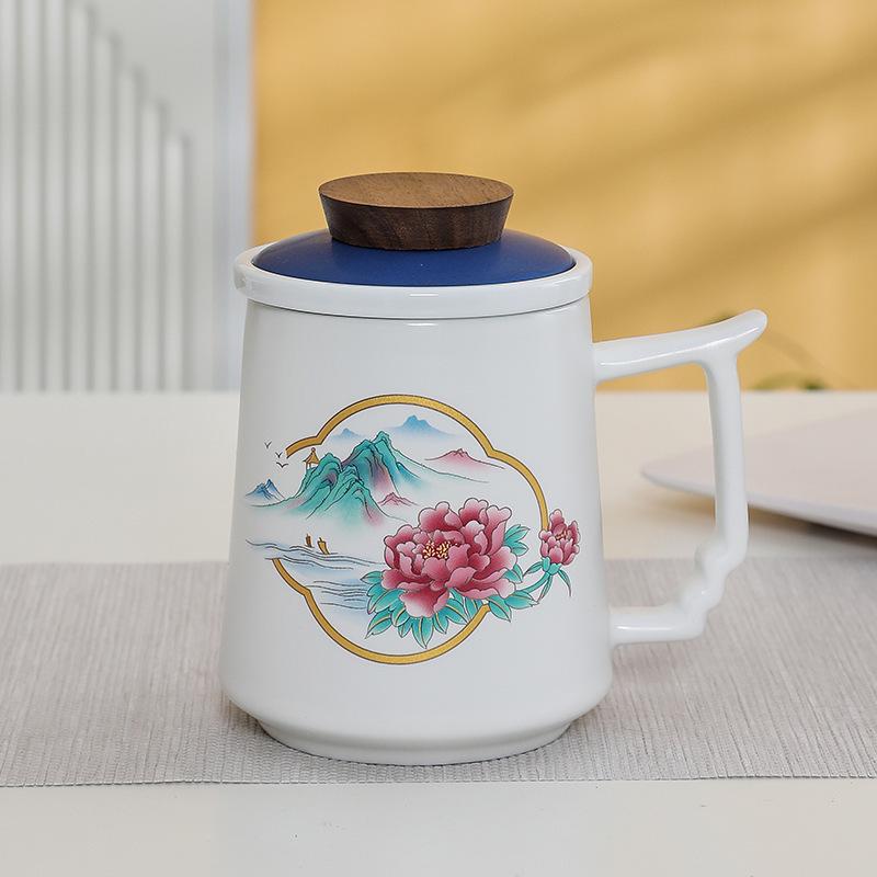 Premium Ceramic Mug with Custom Logo - Gift for Annual Company Event or Cultural Souvenir