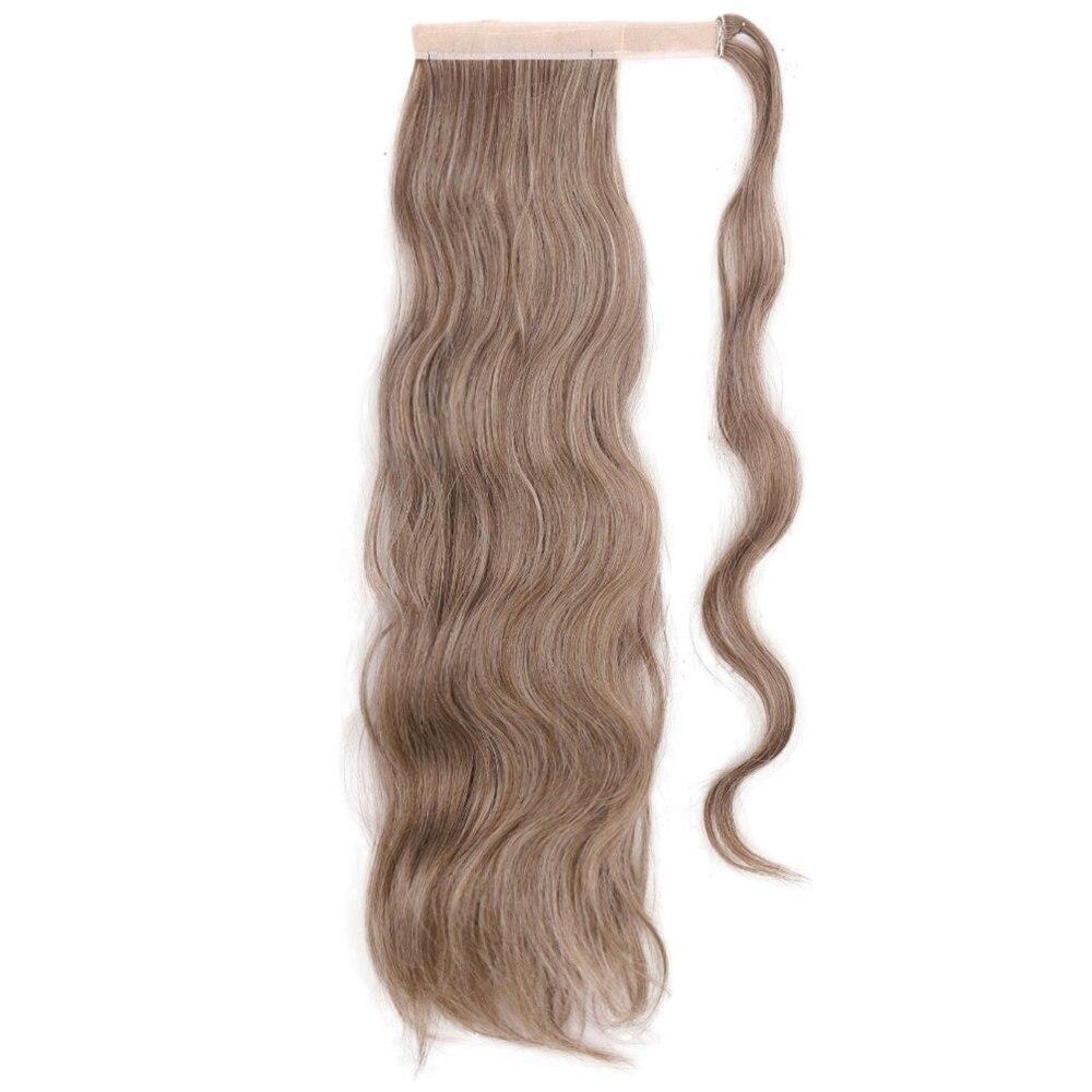 MISS WIG Syntetyczne długie proste doczepiane włosy w koński ogon Naturalne włosy 22-calowe owinięte kucyk Treska dla kobiet