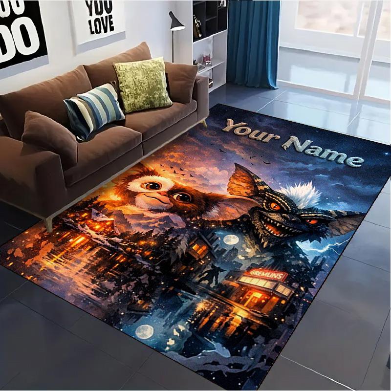 Name Custom Gremlins Carpet Rug for Living Room Bedroom Home Sofa Decoration,Kids play Non-slip Floor Mat