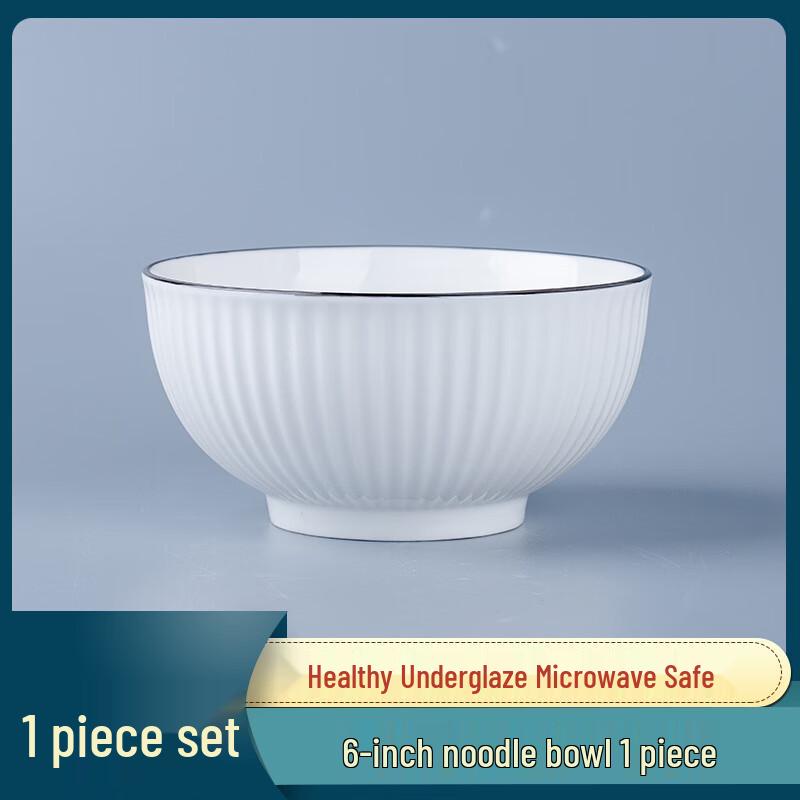 Jingdezhen Ceramic Rice Bowls - 6 Inch (Set of 5)