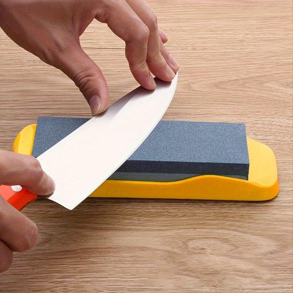 Double-Sided Sharpener Random Color Grindstone Easy To Use Whetstone  Kitchen