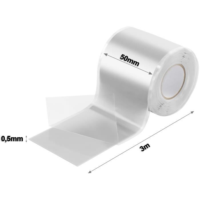 Ruban Isolant - Poppstar - 3m - Silicone - Auto-fusionnant - Multi-usages