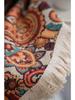 Round Tablecloth with Vintage Floral Embossed Design, Machine-Woven Decorative Table Cover for Home, Picnic, Camping, Wedding, Birthday Party, Dining