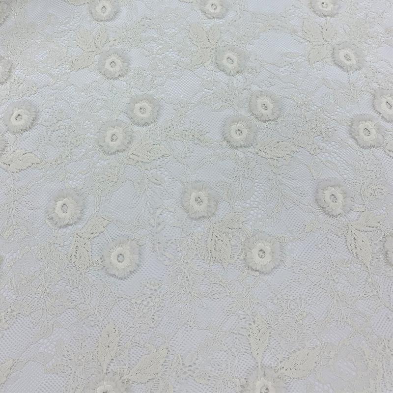 3D Embroidered Floral Lace Fabric for Dresses and Children's Clothing
