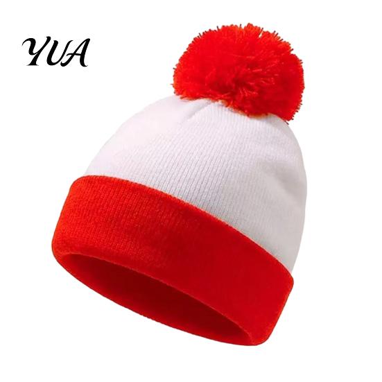 Feminine Pom Hat Women Christmas Elf Hat, Cozy Winter Knit with Stretchy Knitted Cap Pom, Warm Skull for Outdoor Cold Weather Stylish Girls