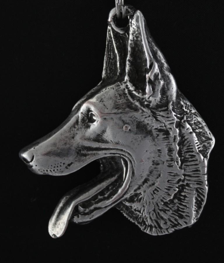 Belgian Shepherd Dog, Belgian Sheepdog I – Necklace with a dog, dog pendant on a silver chain | Art-Dog