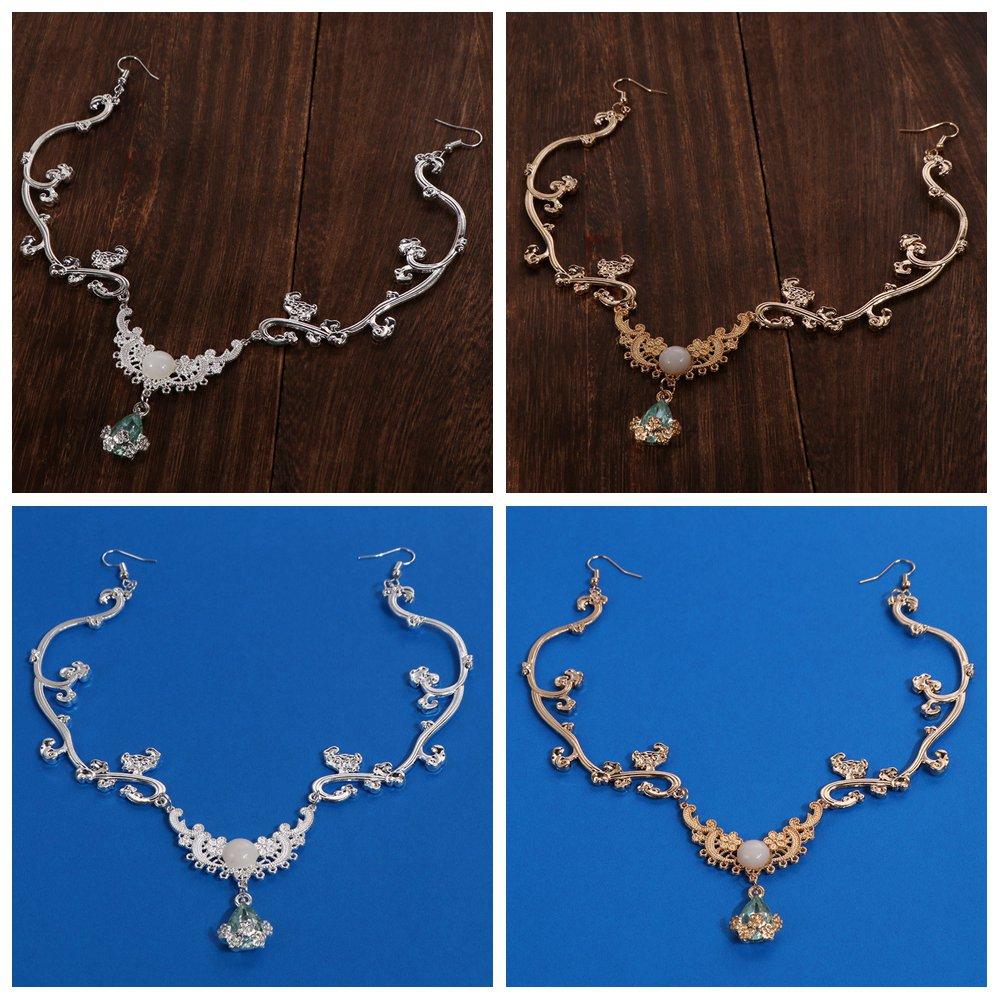 Fee Kristall Strass Haarreif Luxus Hanfu Kopfschmuck Sternenklare Glänzende Kopfkette Haaraccessoires