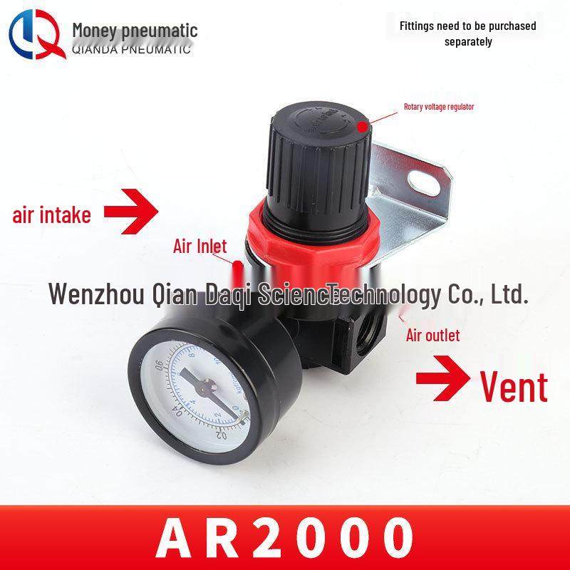 Airtac Air Source Processor Set: AFC2000 Oil-Water Separator, Air Filter, Pressure Regulator