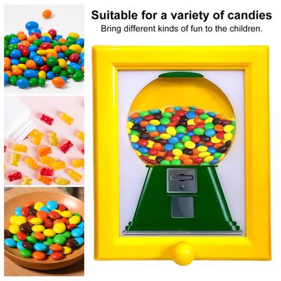 Candy Dispenser Mini Gumball Machine In Frame Kids Adults Tabletop Candy Dispenser Machine for Candies Nuts Dog Cat Treats