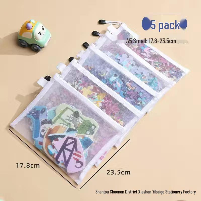 Lego Storage Bag for Children's Building Blocks, Transparent with Zipper