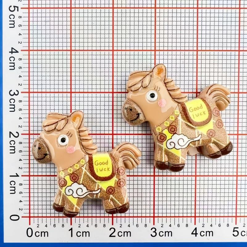10Pcs Cartoon Diy Resin Accessories Cabochon Flatback Cute Cartoon Pony Embellishments For Diy Jewelry Making Decoration